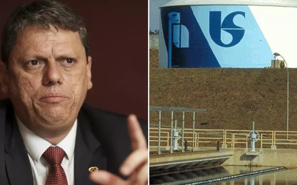 Tarcísio de Freitas, governador de SP, e a Sabesp
