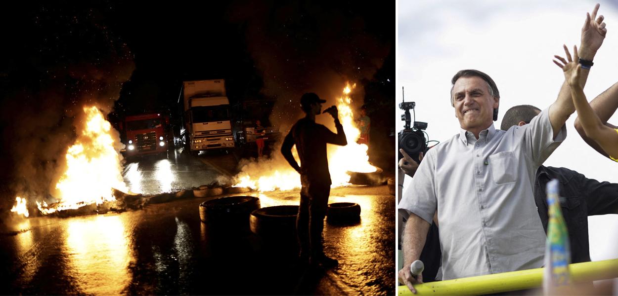 Apoiadores de Bolsonaro bloqueiam rodovia BR-060, em Abadiânia e Bolsonaro