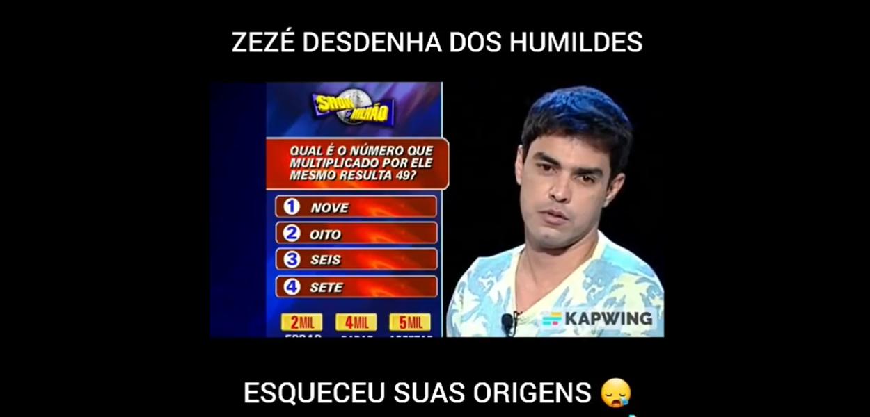 Zezé Di Camargo insinua que a população é ignorante e internautas