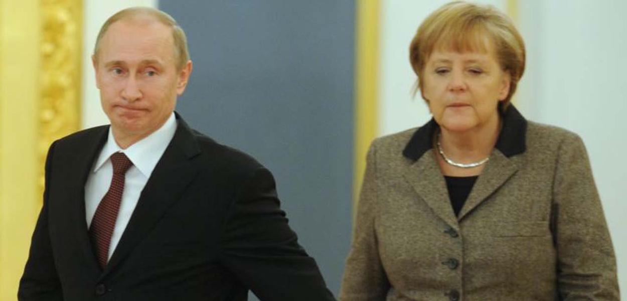 Angela Merkel, e Vladimir Putin