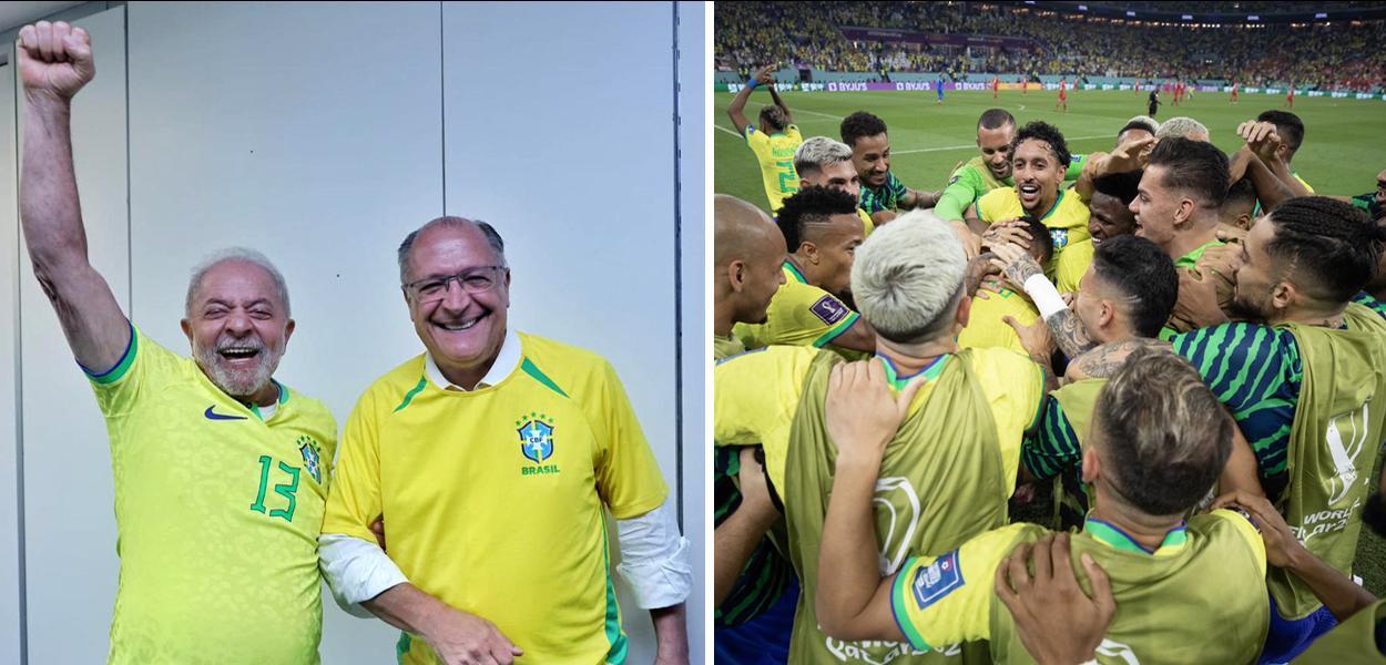 Luiz Inácio Lula da Silva, Geraldo Alckmin e seleção brasileira de futebol