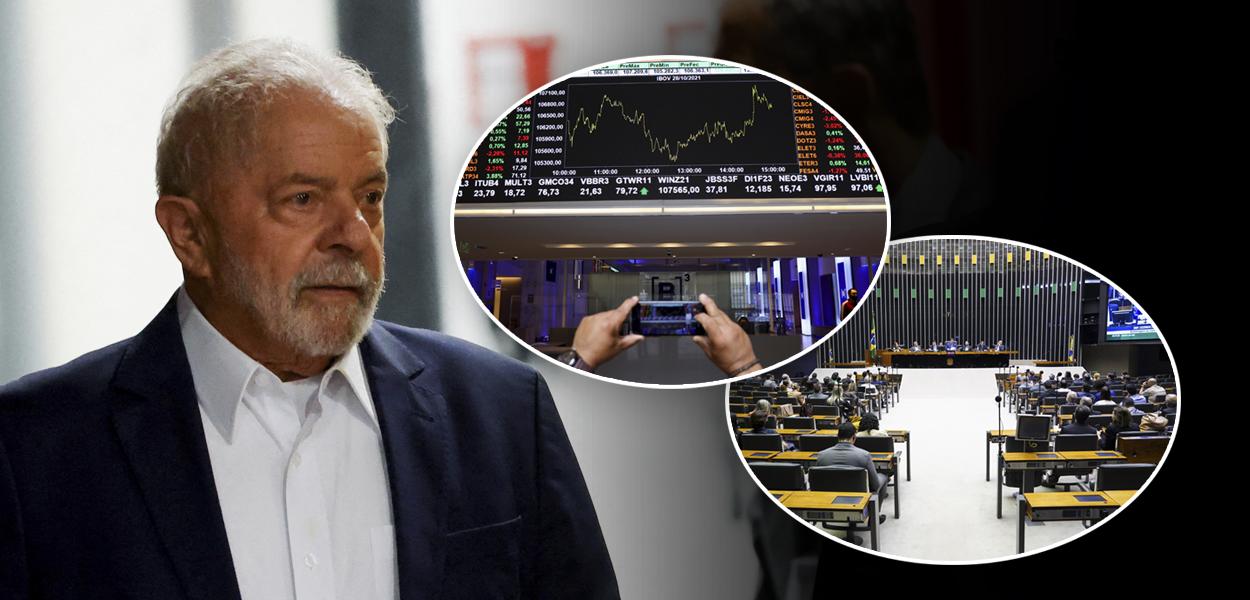 Lula, Bolsa de Valores B3 e plenário da Câmara dos Deputados