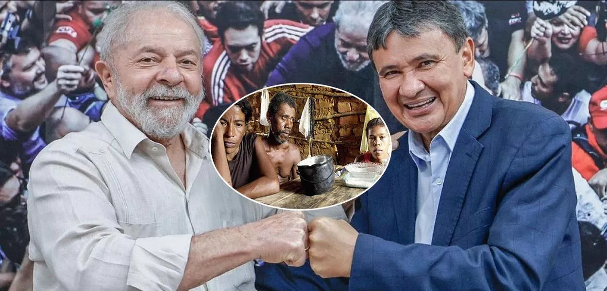 Luiz Inácio Lula da Silva, presidente da República, (à esq.), e Wellington Dias, ministro do Desenvolvimento e Assistência Social, Família e Combate à Fome do Brasil, mais uma família pobre no Brasil