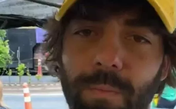 Empresário bolsonarista Esdras Jonatas dos Santos, identificado como um dos líderes do acampamento golpista na Avenida Raja Gabaglia, em Belo Horizonte