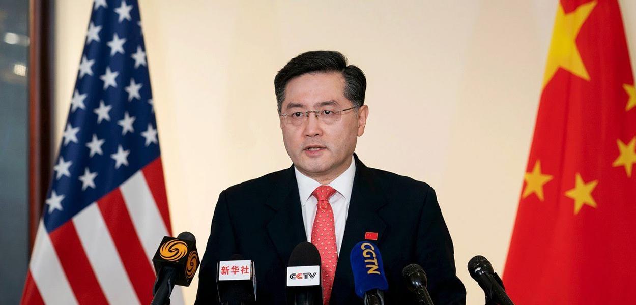 Qin Gang, ministro das Relações Exteriores da China (Foto: Xinhua) Qin Gang, ministro das Relações Exteriores da China