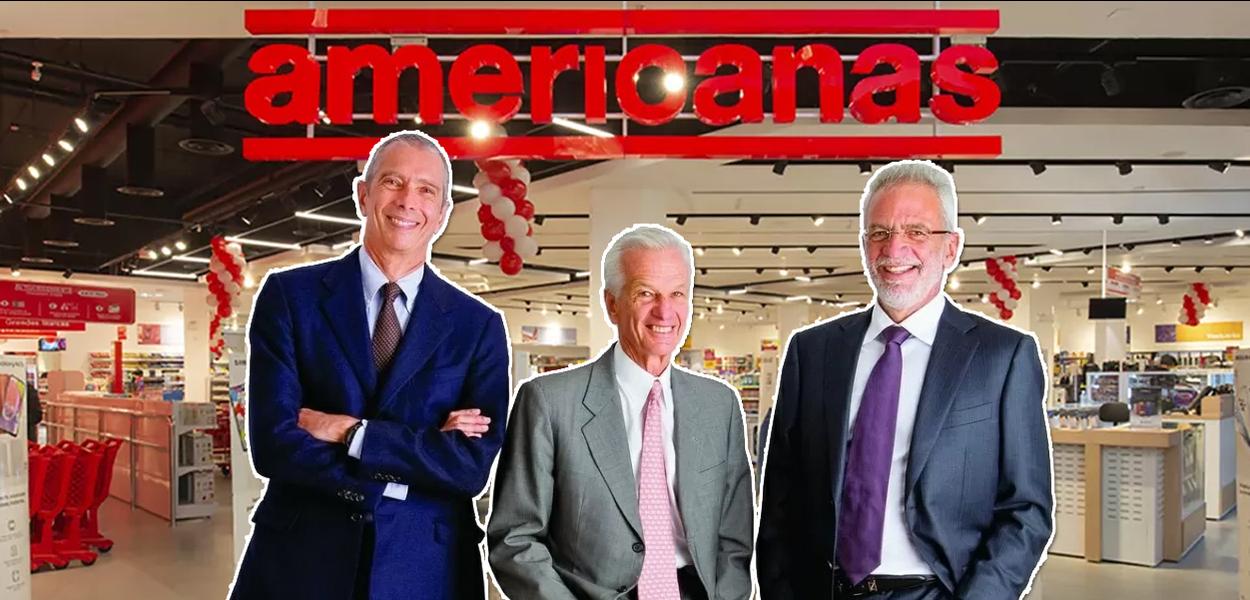 Da esq. para a dir. estão os três principais acionistas da Americanas - Carlos Alberto Sicupira, Paulo Lemann e Marcel Telles