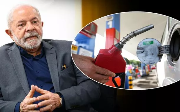 Luiz Inácio Lula da Silva e um posto de gasolina