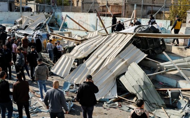 Destruição causada pela agressão israelense em Jenin