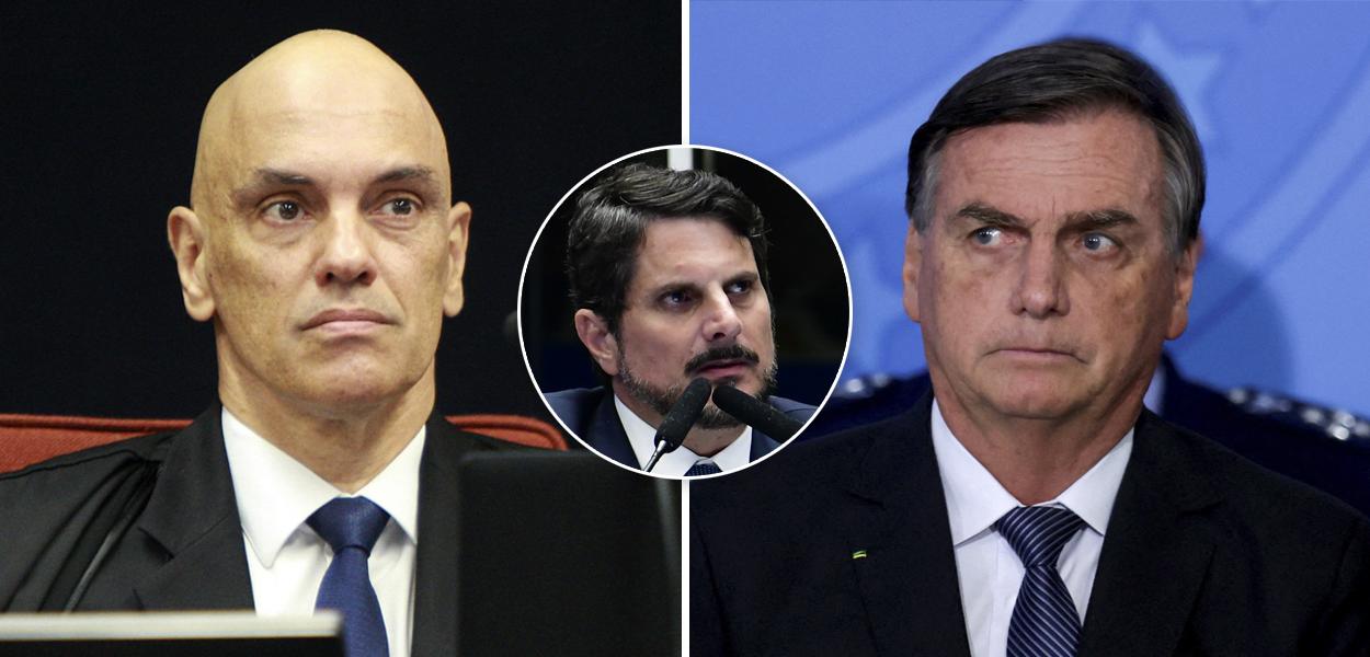 Alexandre de Moraes, Marcos do Val e Jair Bolsonaro