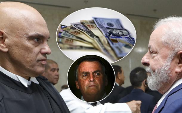 Lula, Alexandre de Moraes, Bolsonaro e dólar