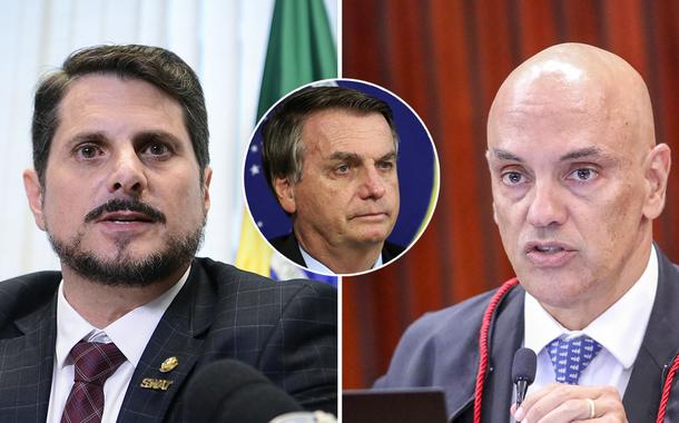 Marcos do Val, Jair Bolsonaro e Alexandre de Moraes