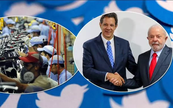 Twitterbet365 campeao copa do mundofundo, trabalhadores no setor industrial, Fernando Haddad, ministro da Economia (gravata azul), e Luiz Inácio Lula da Silva