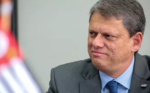 O governador de SP, Tarcísio de Freitas