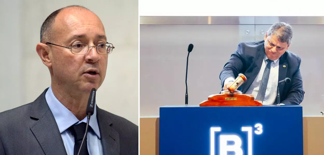 Paulo Fiorilo (à esq.) e Tarcísio de Freitas