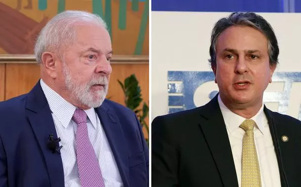 Lula em entrevista ao 247 (à esq.) e Camilo Santana