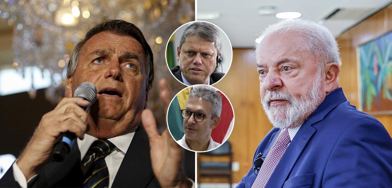 Bolsonaro, Tarcísio de Freitas, Romeu Zema e Lula
