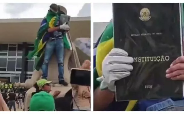Condenado por furtar réplica da Constituição durante ataque golpista ao STF é preso pela PF em Minas Gerais