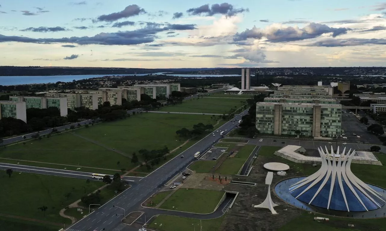 A Esplanada dos Ministérios, em Brasília