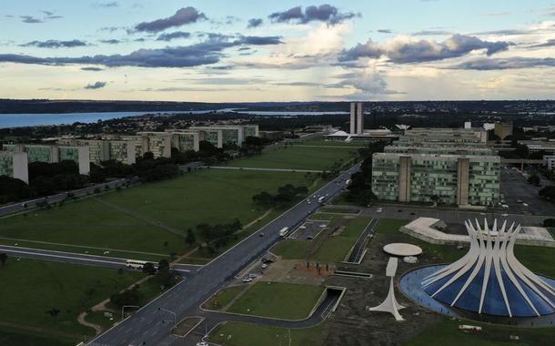 A Esplanada dos Ministérios, em Brasília