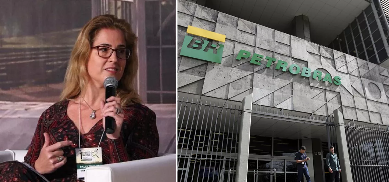 Gabriela Hardt e fachada da Petrobras
