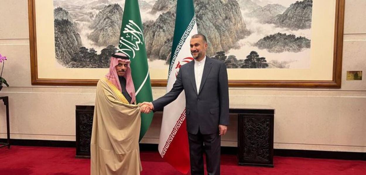 Chanceleres da Arábia Saudita e do Irã
