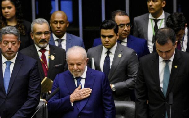 Luiz Inácio Lula da Silva durante discurso de posse no Congresso Nacional