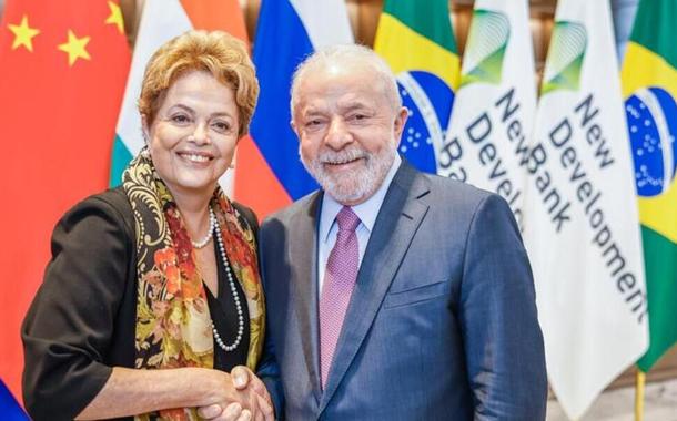 Dilma Rousseff, atual presidente do Novo Banco de Desenvolvimento (o Banco dos Brics, que sediado na China), e Luiz Inácio Lula da Silva, presidente da República