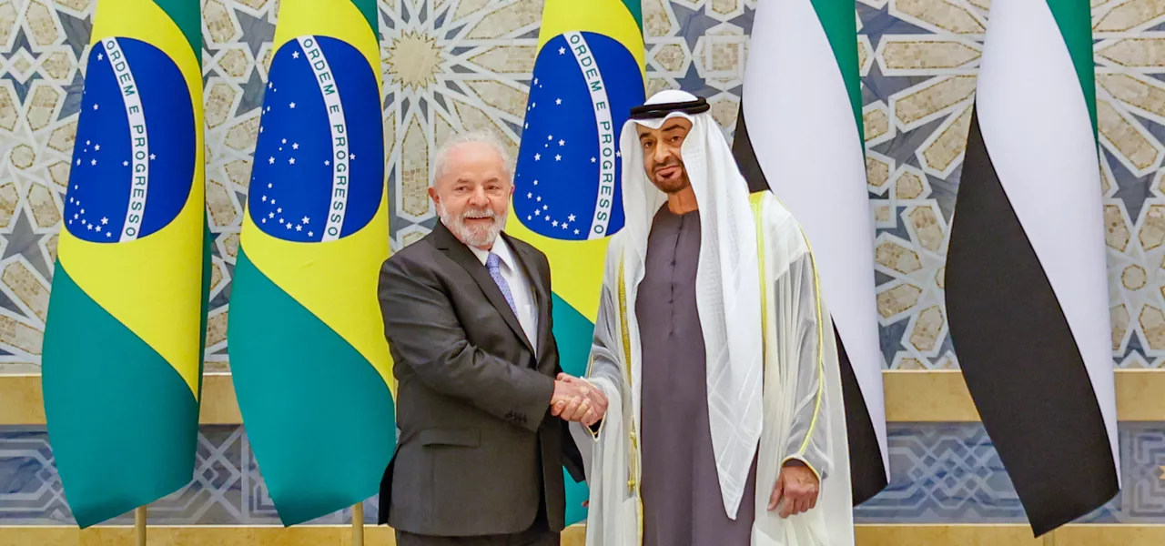 Lula e Xeique Mohammed bin Zayed Al Nahyan