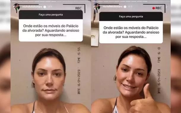 Questionada sobre sumiço de móveis do Alvorada, Michelle Bolsonaro diz que parte da mobília era dela