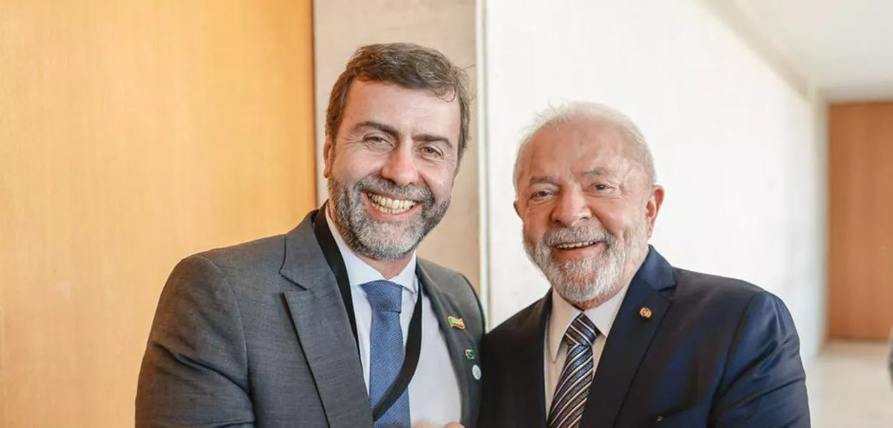 Marcelo Freixo (à esq.) e Luiz Inácio Lula da Silva