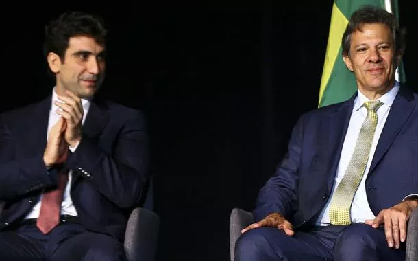 Gabriel Galípolo (à esq.) e Fernando Haddad