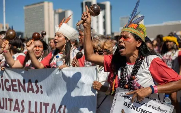 Mulheres indígenas ocuparam Brasília em defesa dos seus direitos
