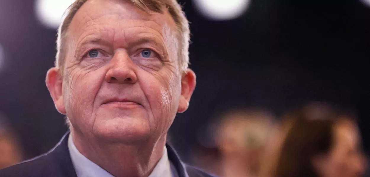Ministro das Relações Exteriores da Dinamarca, Lars Lokke Rasmussen, durante encontro da Otan em Bruxelas