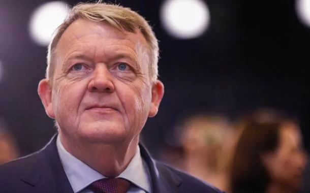 Ministro das Relações Exteriores da Dinamarca, Lars Lokke Rasmussen, durante encontro da Otan em Bruxelas
