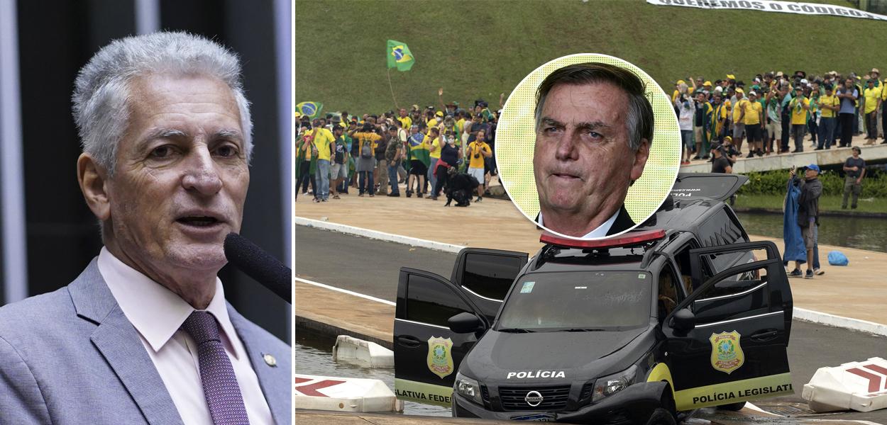 Rogério Correia, Bolsonaro e golpistas invadindo Brasília em 8 de janeiro