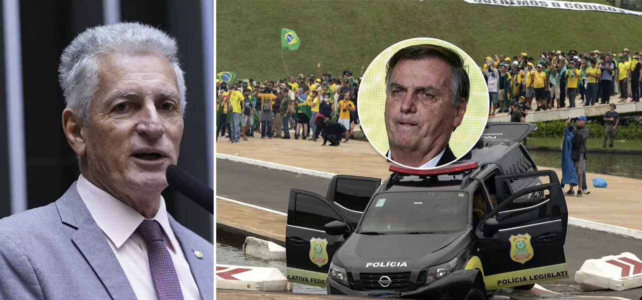 Rogério Correia, Bolsonaro e golpistas invadindo Brasília em 8 de janeiro