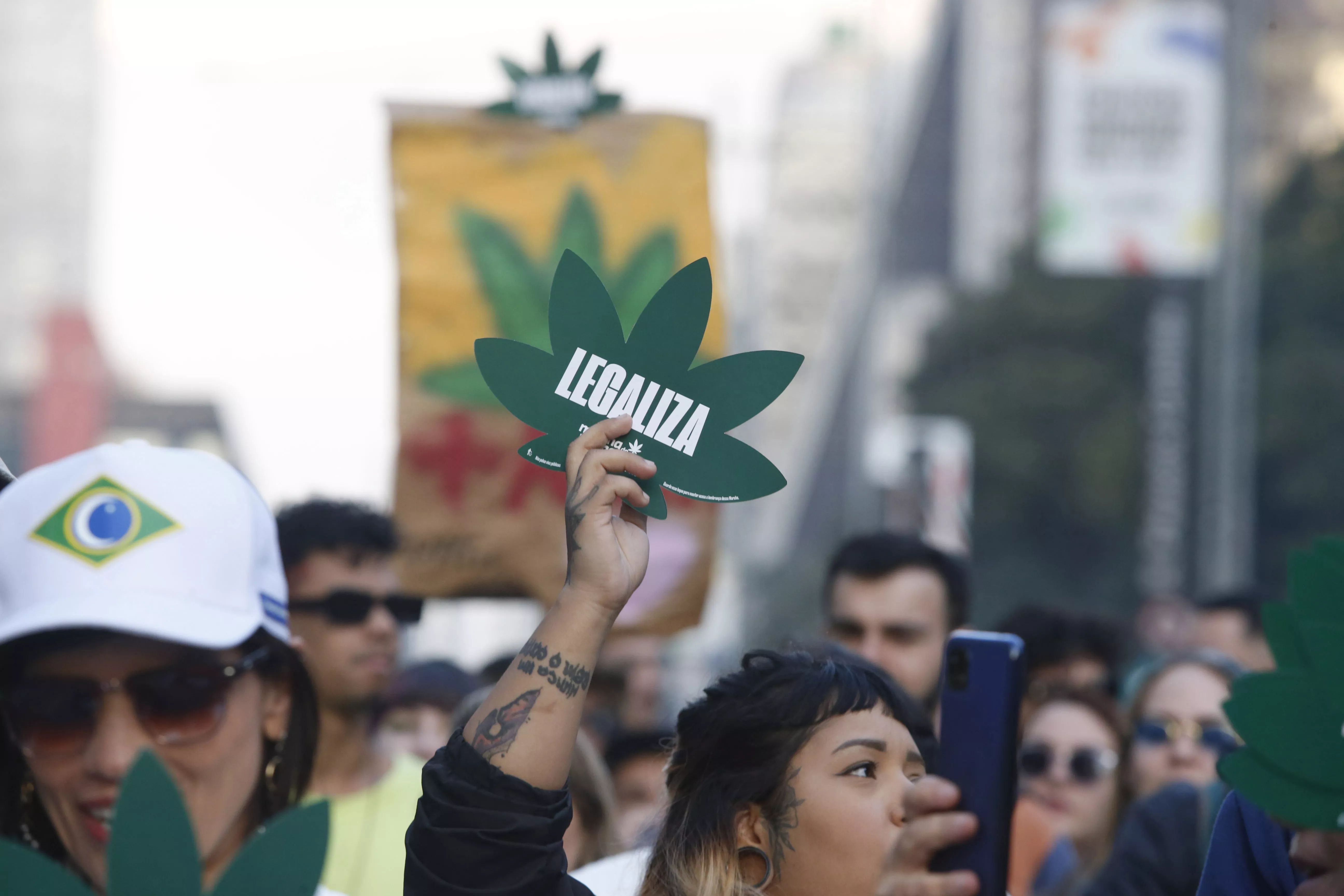 Marcha da Maconha em São Paulo, na Avenida Paulista Foto Paulo Pinto/Agência Brasil