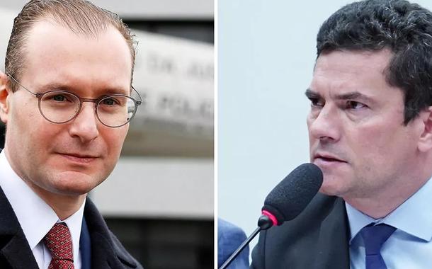Cristiano Zanin (à esq.) e Sergio Moro