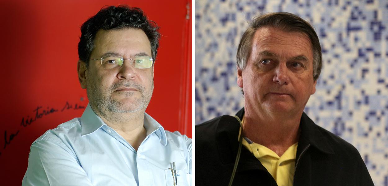 Rui Costa Pimenta (à esq.) e Jair Bolsonaro
