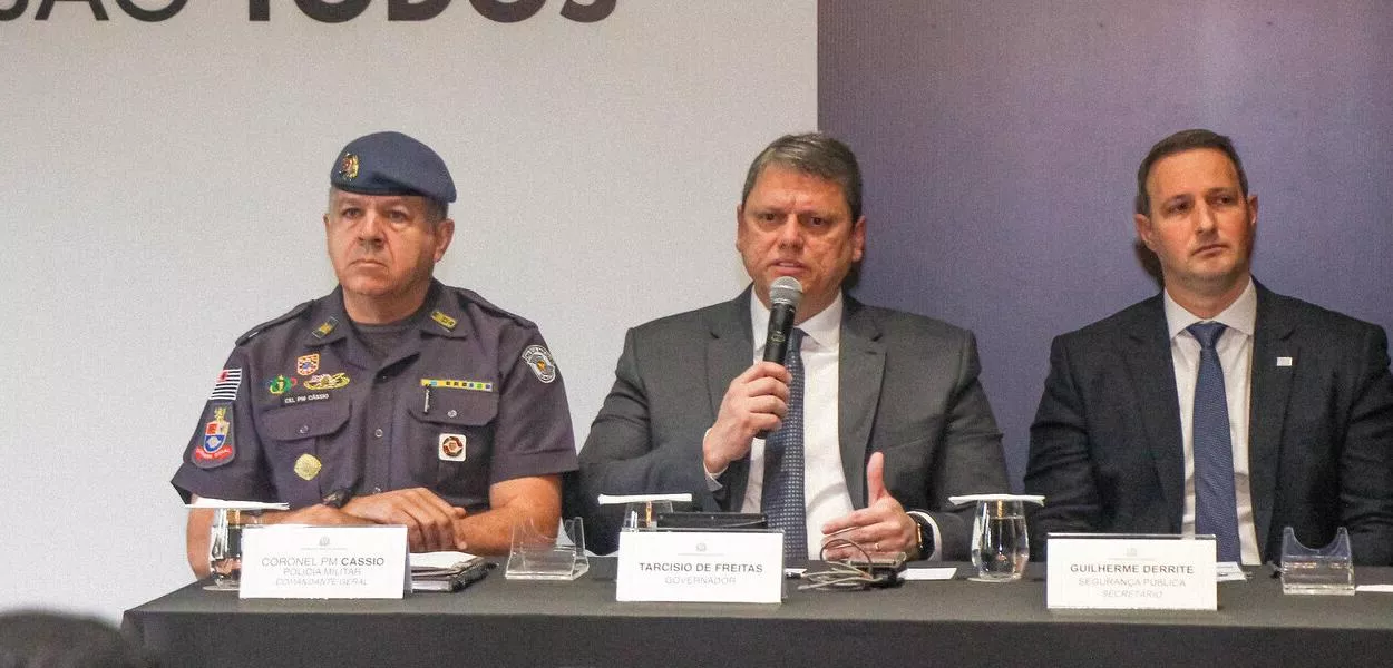 Tarcísio de Freitas e Guilherme Derrite