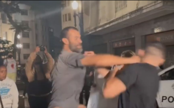 Ex-deputado Artur do Val, o Mamãe Falei, é agredido com soco após provocar manifestante (vídeo)