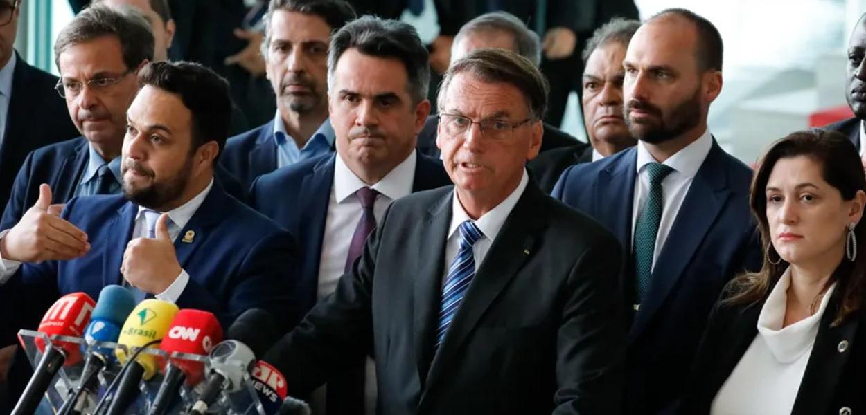 Ciro Nogueira, Jair Bolsonaro e Eduardo Bolsonaro