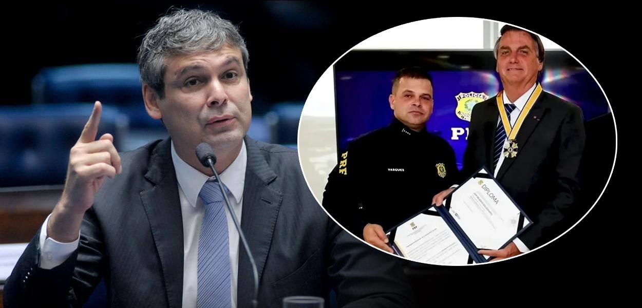 Montagem (da esq. para a dir.): Lindbergh Farias, Silvinei Vasques e Jair Bolsonaro 