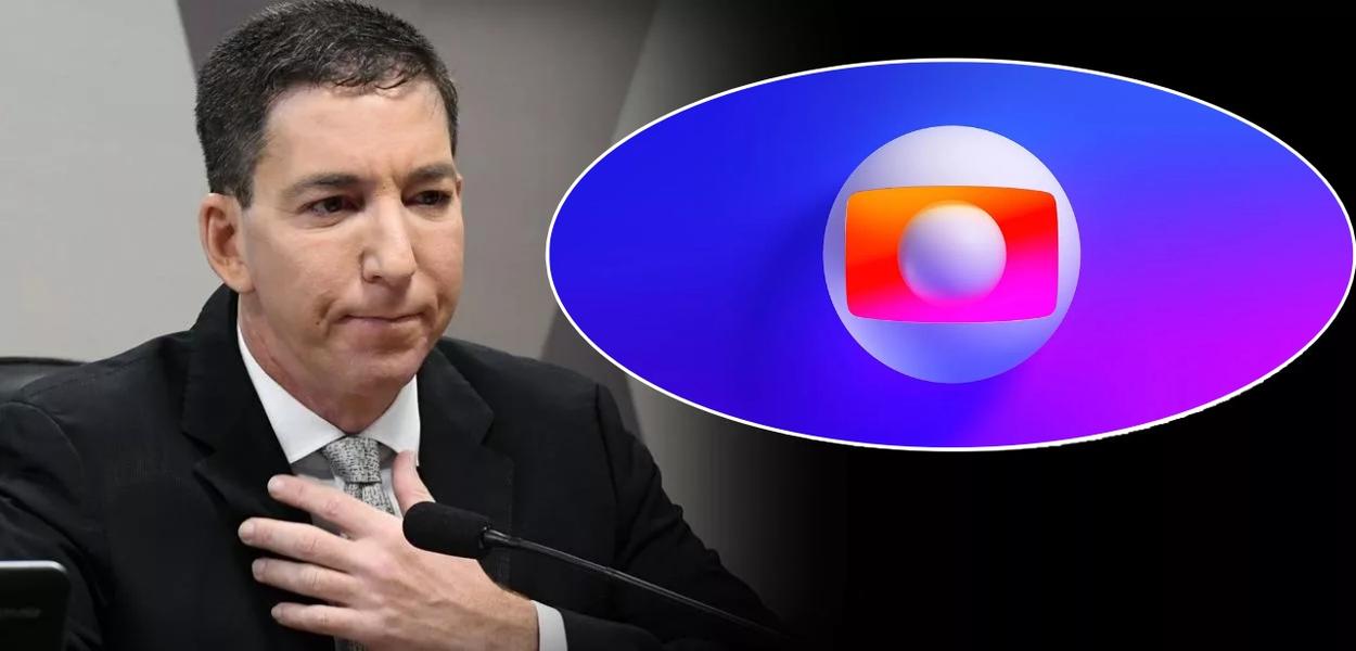 Glenn Greenwald e logomarca da Globo