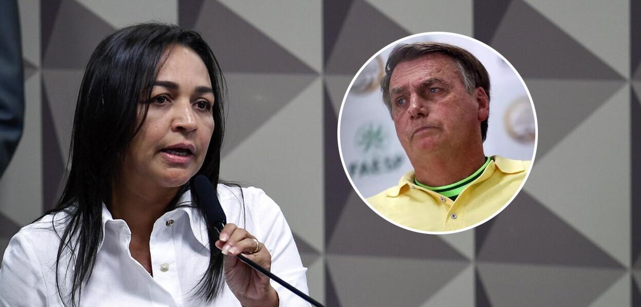 Eliziane Gama e Jair Bolsonaro