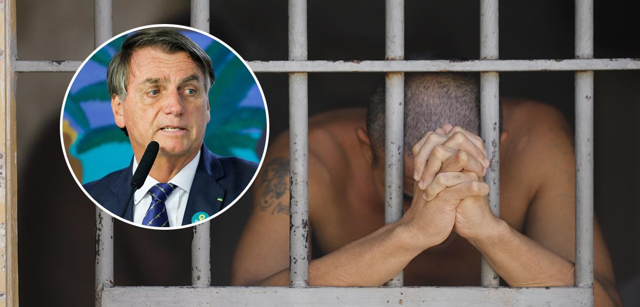 Jair Bolsonaro e detento em presídio