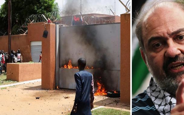 Manifestantes atacam embaixada da França no Níger; Lejeune Mirhan