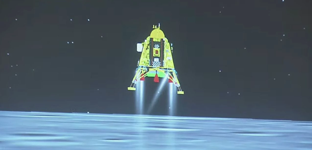 Chandrayaan-3 pousando na Lua