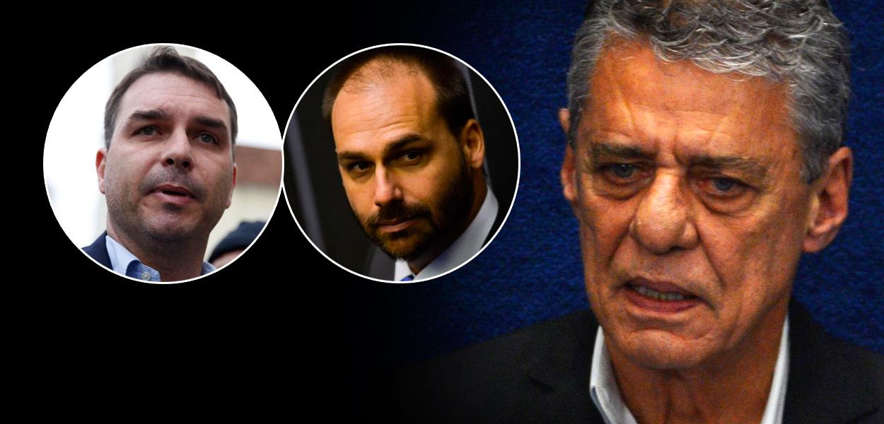 Flávio Bolsonaro, Eduardo Bolsonaro e Chico Buarque 