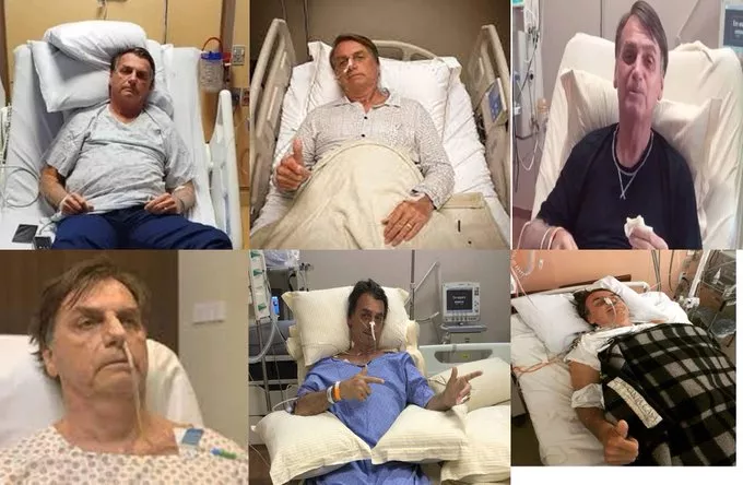Bolsonaro em suas internações